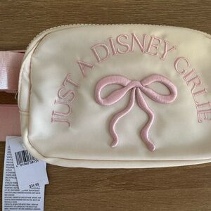 Disney parks Girlie Bow crossbody Bag/ Fanny pack. Embroidered new